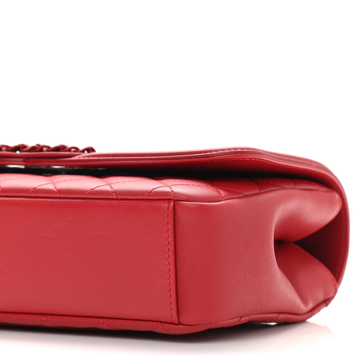 Lambskin Quilted Medium CC Filigree Flap Dark Red