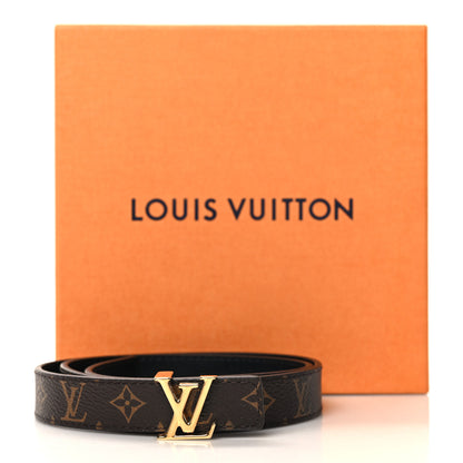 Louis Vuitton Calfskin Monogram 30mm LV Initiales Reversible Belt 65 26 Black 6 of 6