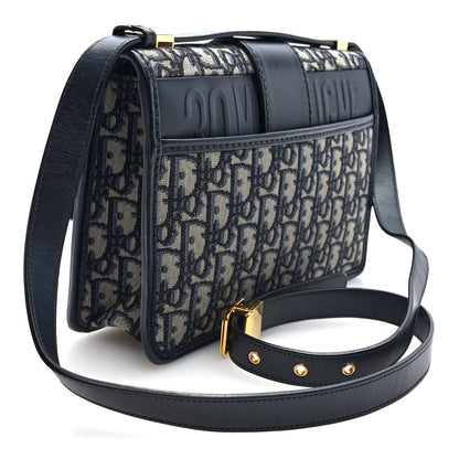 Christian Dior Oblique 30 Montaigne Flap Bag Blue 3 of 9