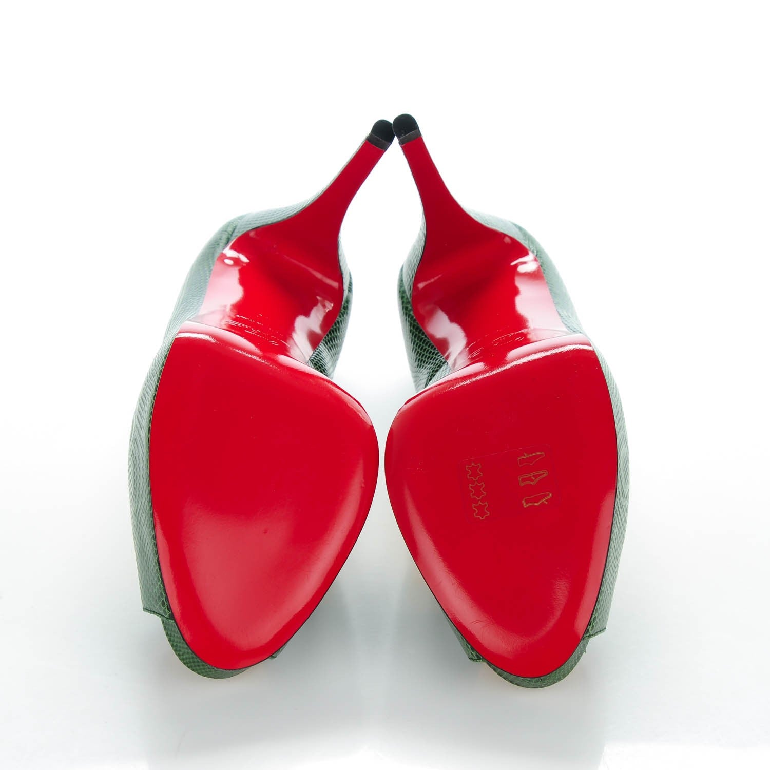 Christian Louboutin Lizard Very Prive 120 Pumps 40 Green 5 of 6