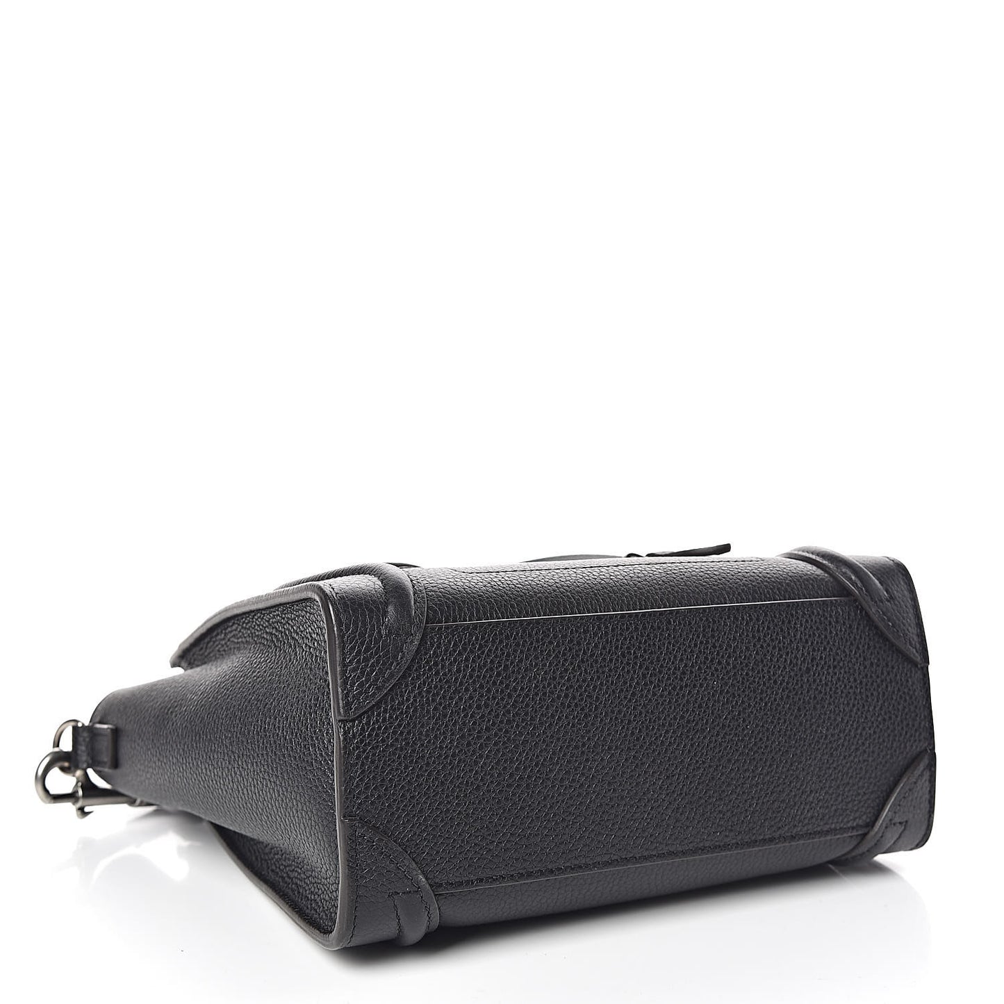 Drummed Calfskin Nano Luggage Black