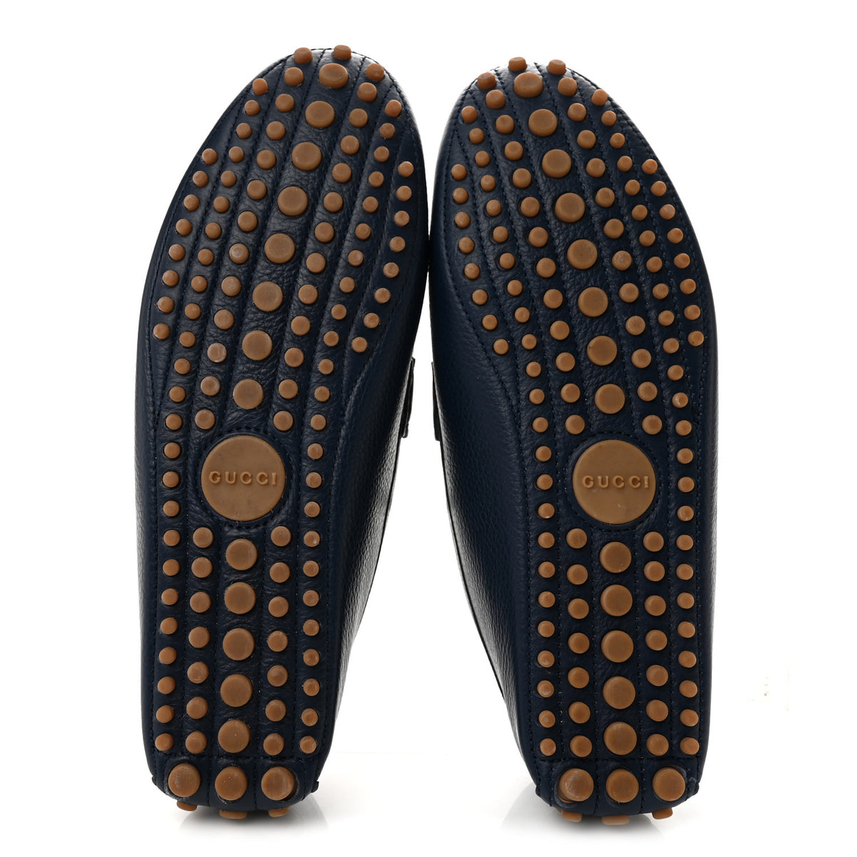 Road Calfskin Web Mens Horsebit Driver Loafers 9 Maritime