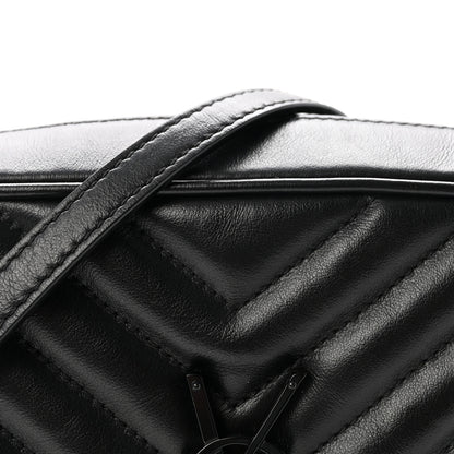 Saint Laurent Calfskin Matelasse Monogram Monochrome Lou Camera Bag Black 7 of 9