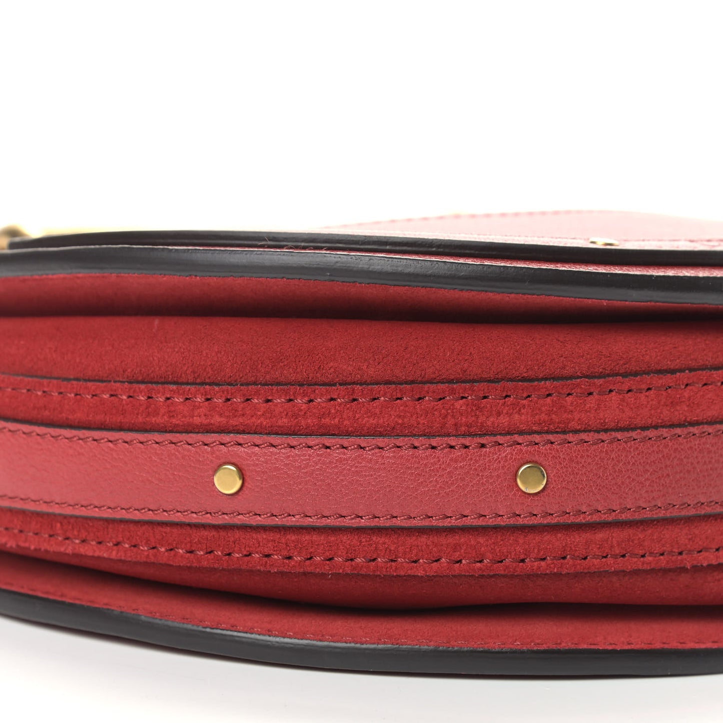 Shiny Goatskin Smooth Calfskin Suede Small Pixie Bag Dahlia Red