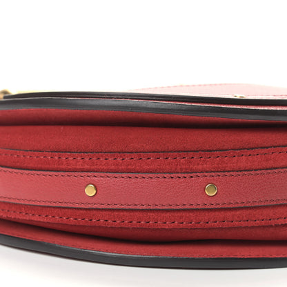 Chloe Shiny Goatskin Smooth Calfskin Suede Small Pixie Bag Dahlia Red 7 of 8
