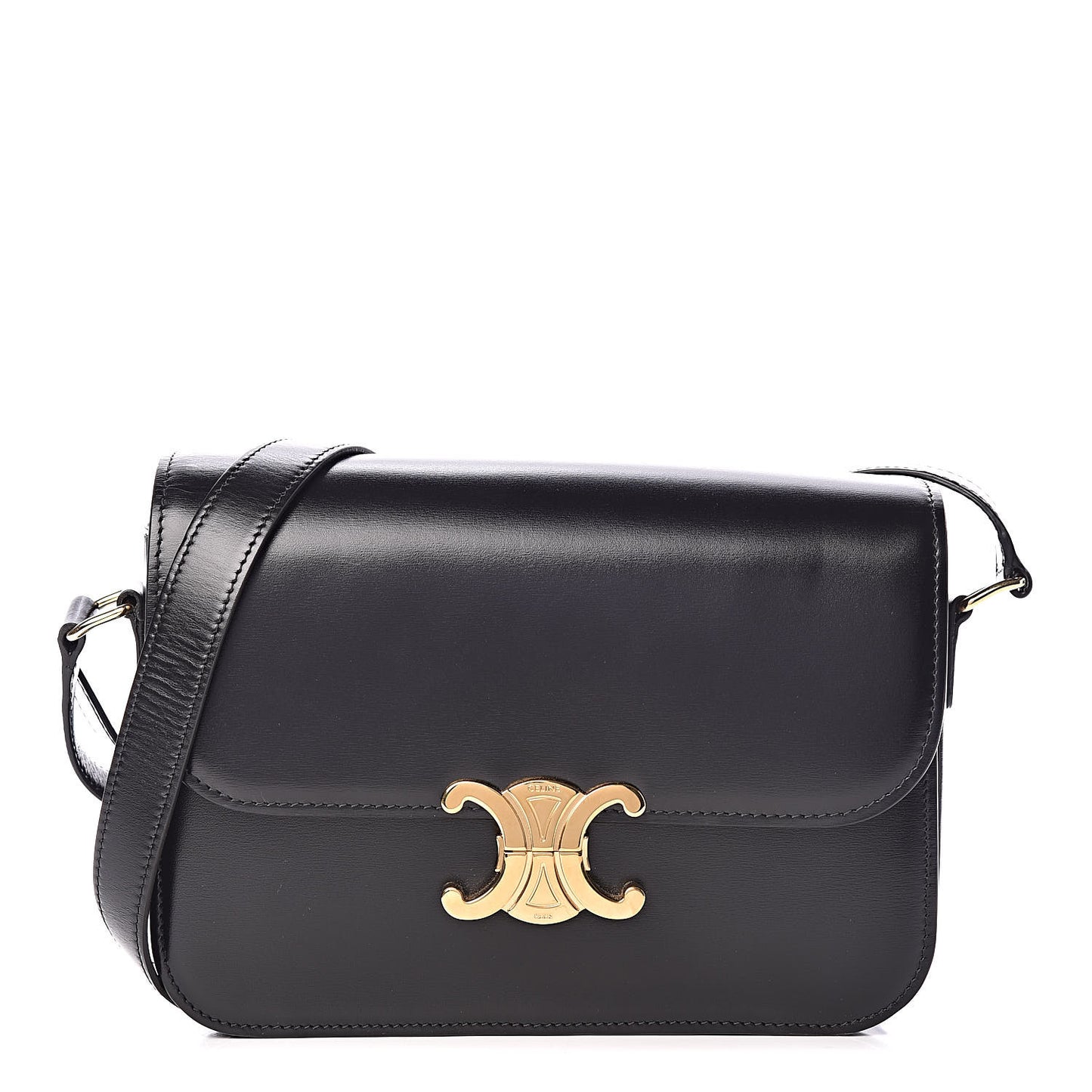 Shiny Calfskin Medium Triomphe Black