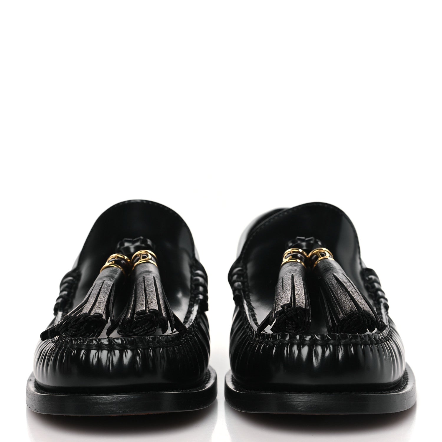 Christian Dior Brushed Calfskin The D-Academy Loafers 35.5 Black 2 of 9