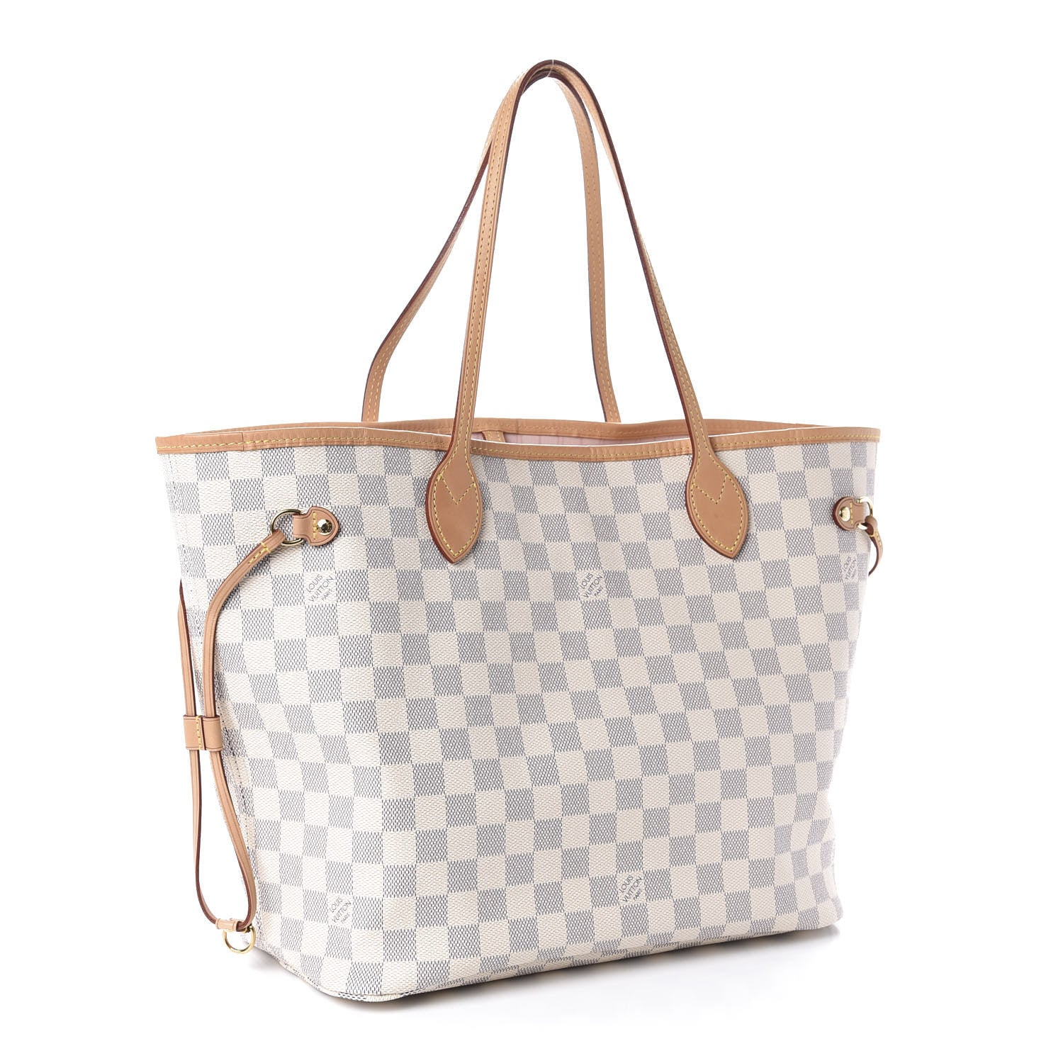 Louis Vuitton Damier Azur Neo Neverfull MM Rose Ballerine 3 of 13