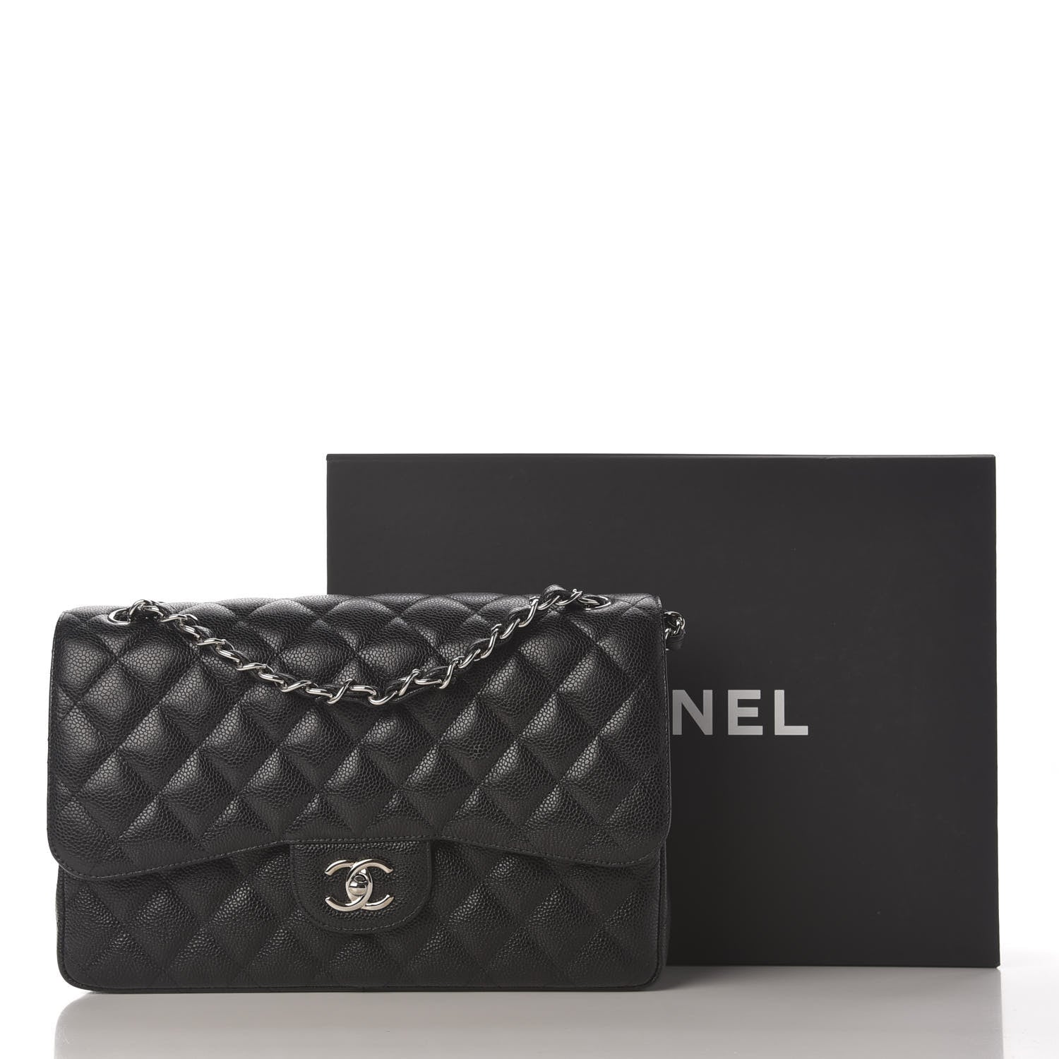 Chanel Caviar Quilted Jumbo Double Flap Black 9 of 9