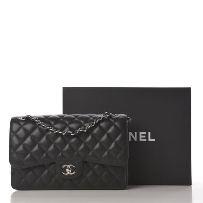 Chanel Caviar Quilted Jumbo Double Flap Black 9 of 9