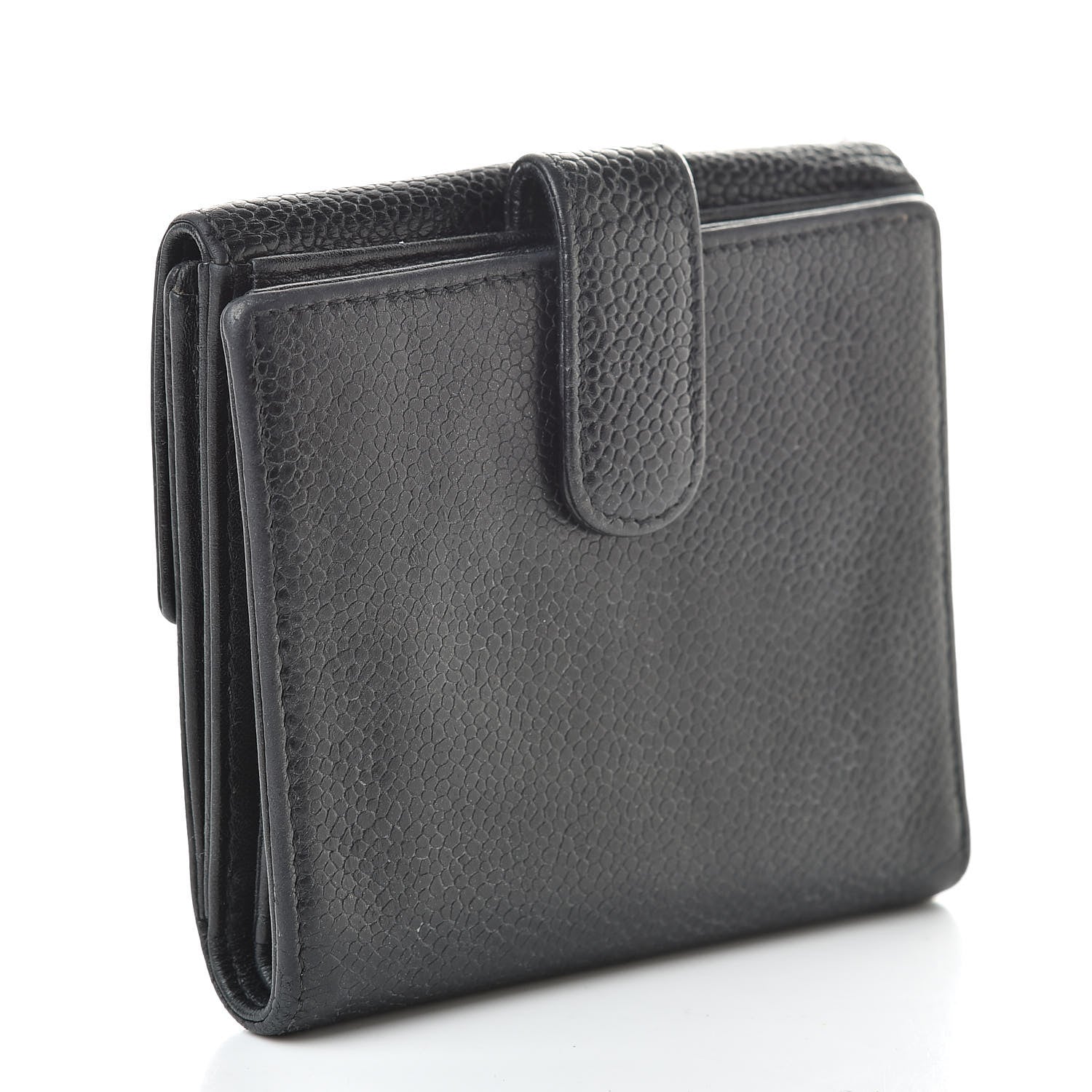 Chanel Caviar Timeless CC Compact French Wallet Black 3 of 14