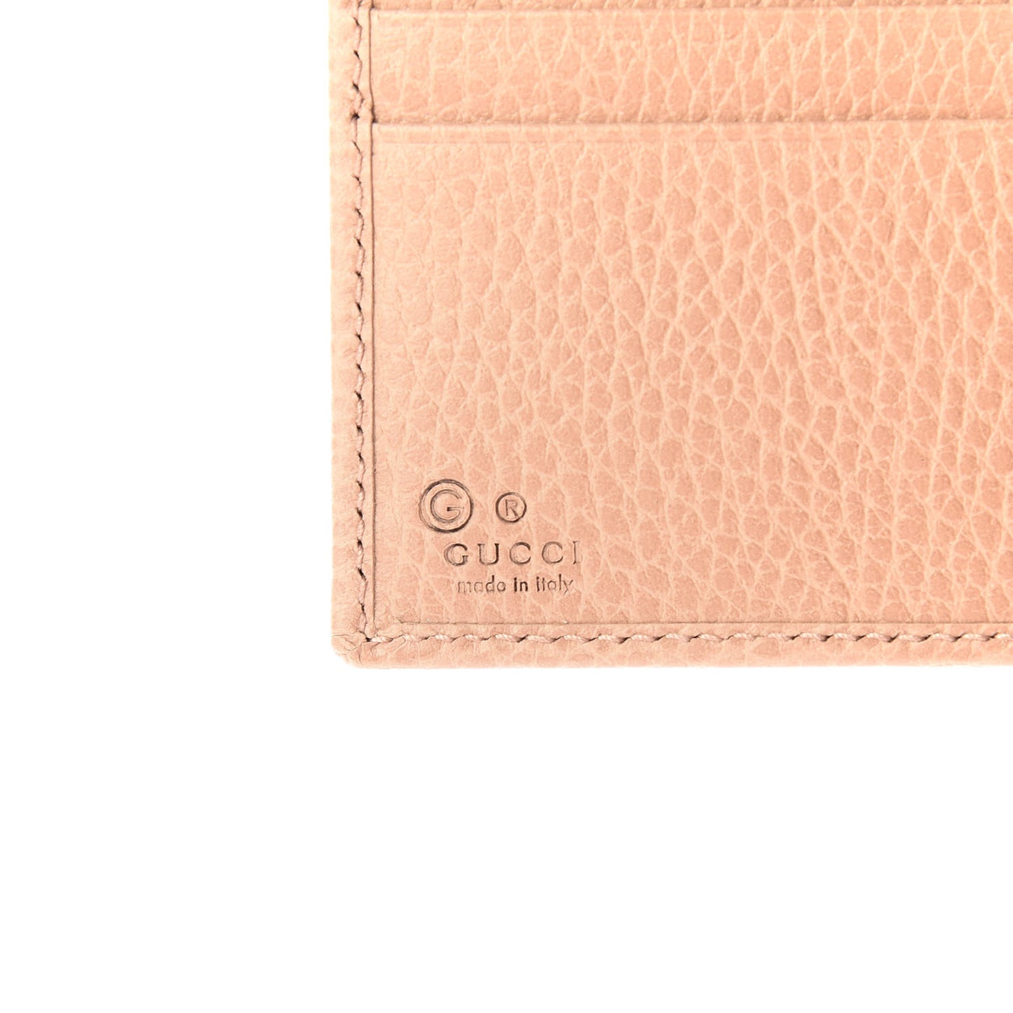 Dollar Calfskin Interlocking G French Wallet Camelia