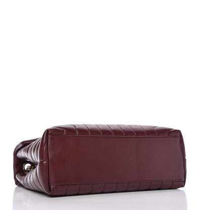 Saint Laurent Calfskin Y Quilted Monogram Medium Loulou Chain Satchel Palissandre 4 of 10