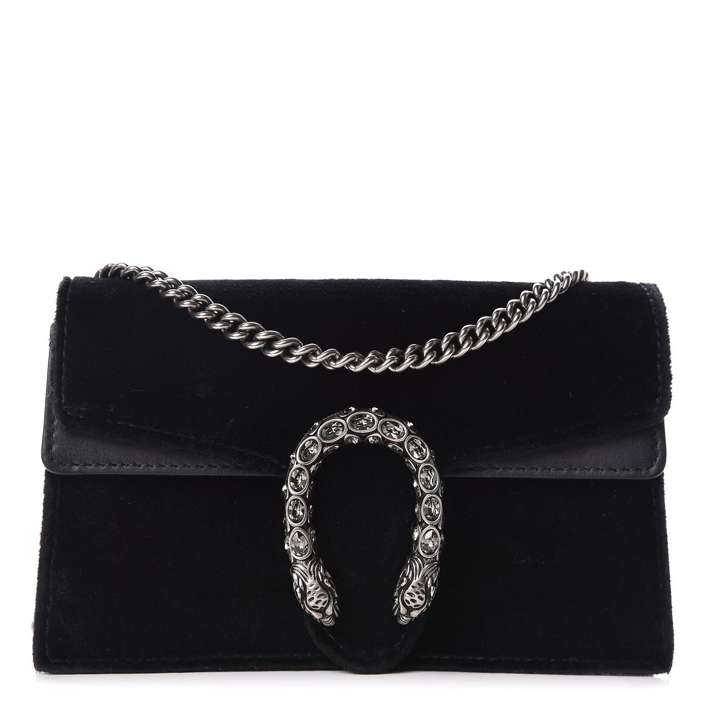 Suede Super Mini Dionysus Shoulder Bag Black