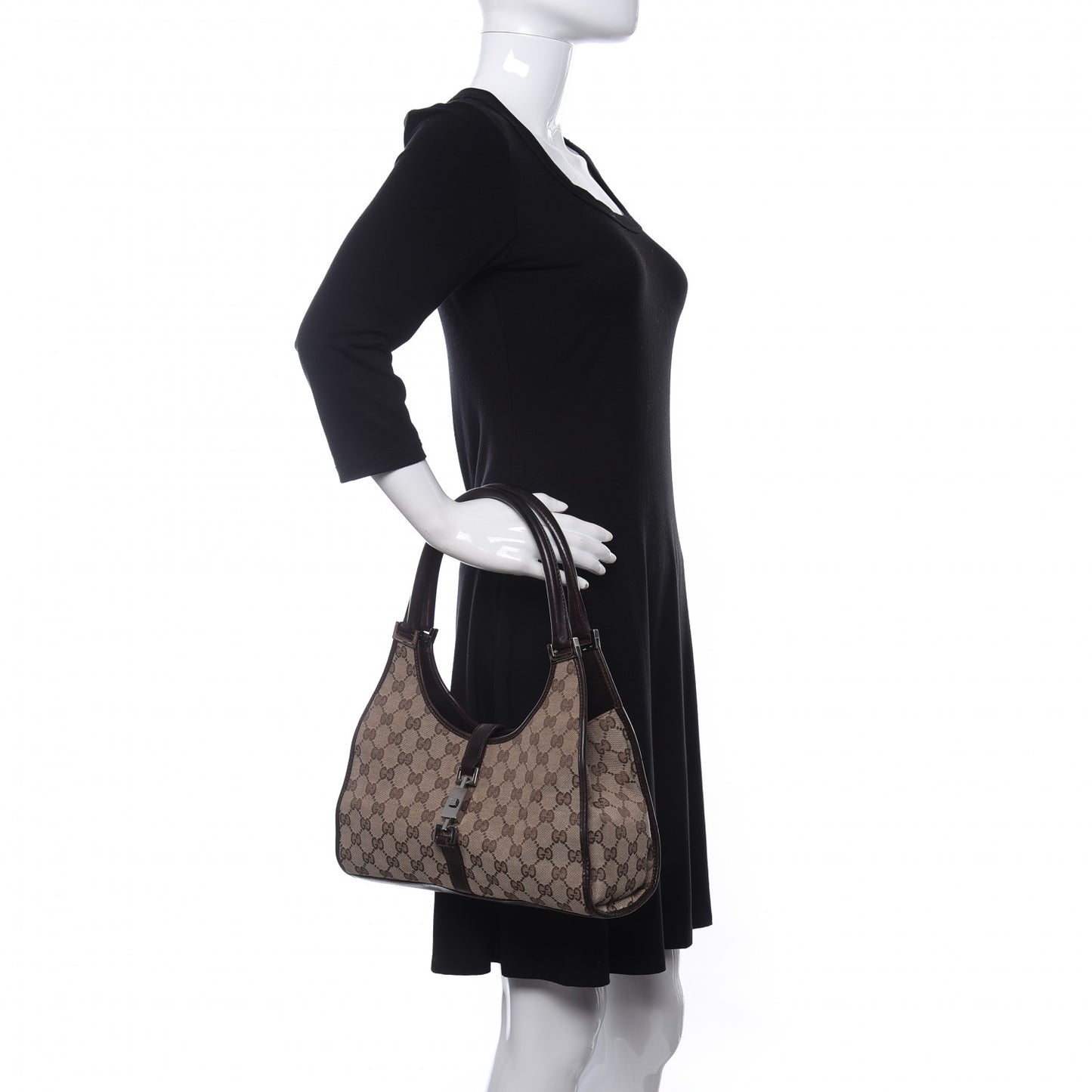 Monogram Small Bardot Bag Brown