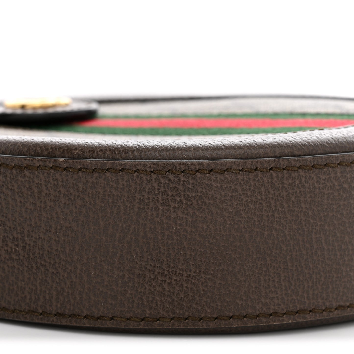 GG Supreme Monogram Web Mini Ophidia Round Shoulder Bag Brown