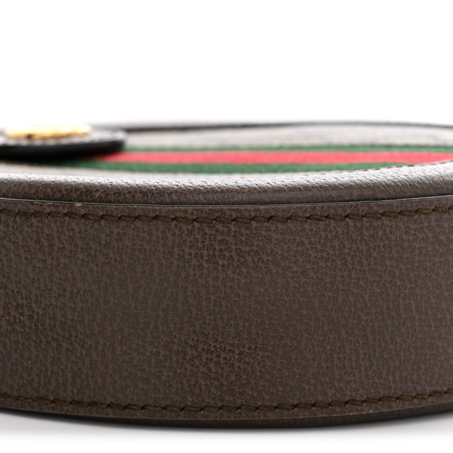 Gucci GG Supreme Monogram Web Mini Ophidia Round Shoulder Bag Brown 9 of 12