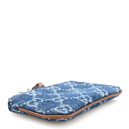 Gucci New Denim GG Monogram Selleria Key Case Blue 4 of 7