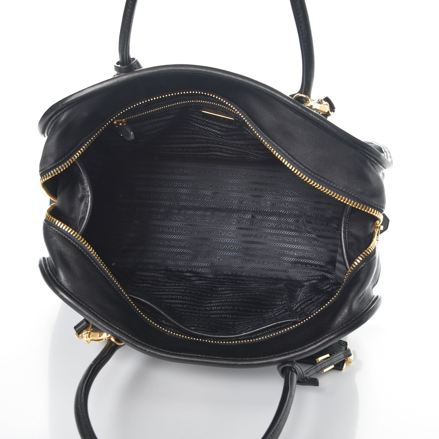 Prada Tessuto Nylon Quilted Impunturato Bauletto Nero Black 6 of 9