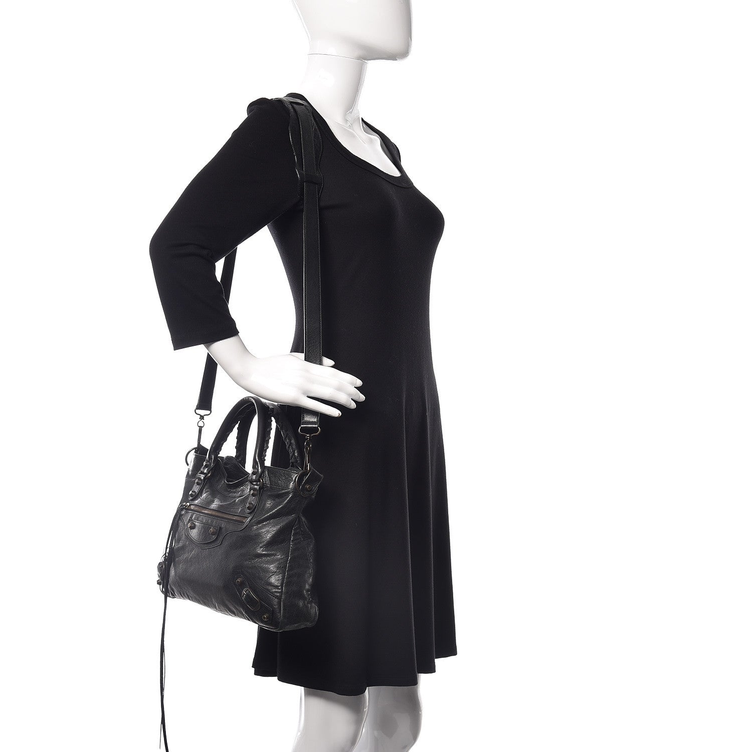 Balenciaga Agneau Classic Hardware Town Black 2 of 9