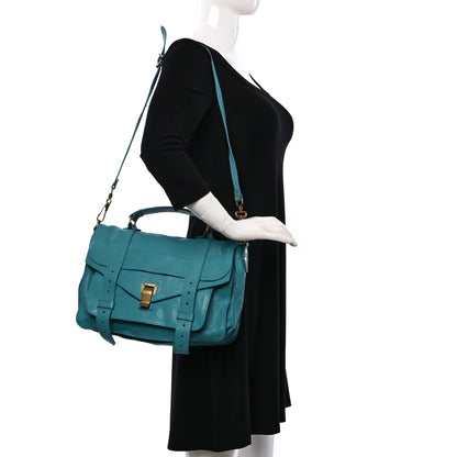 Proenza Schouler Lambskin Medium PS1 Satchel Emerald 2 of 8