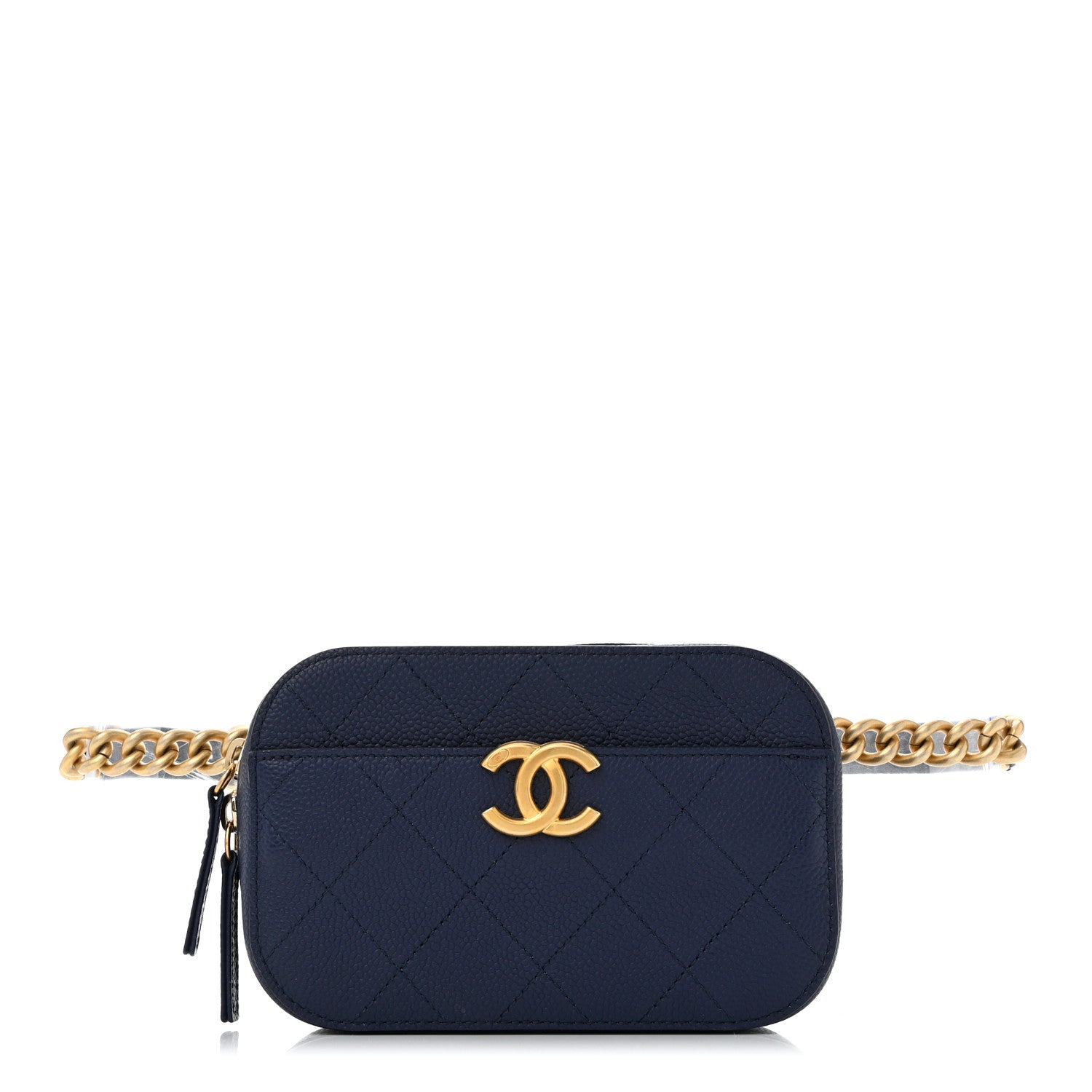 Chanel Caviar Stitched Waist Bag Blue 1 of 10