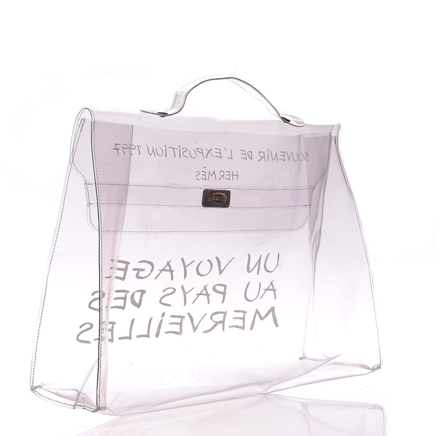 Hermes Vinyl Souvenir De L'Exposition Kelly Transparent 3 of 16