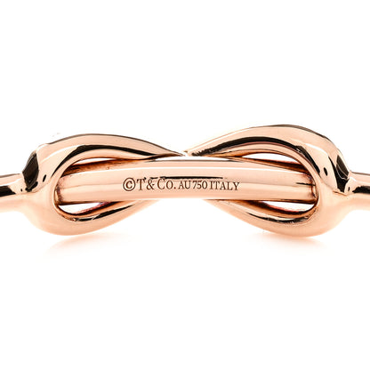 Tiffany 18K Rose Gold Diamond Infinity Cuff Bracelet 3 of 3