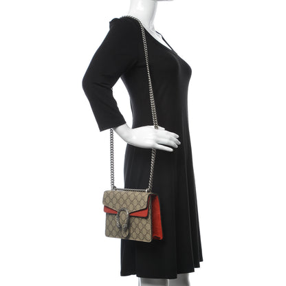 Gucci GG Supreme Monogram Mini Dionysus Shoulder Bag Hibiscus Red 2 of 9