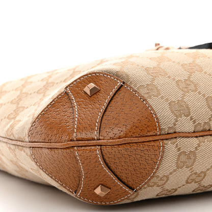Gucci Monogram Piston Lock Jackie O Hobo Tan 9 of 11