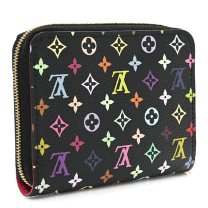 Louis Vuitton Monogram Multicolor Zippy Coin Purse Black Grenade 3 of 9