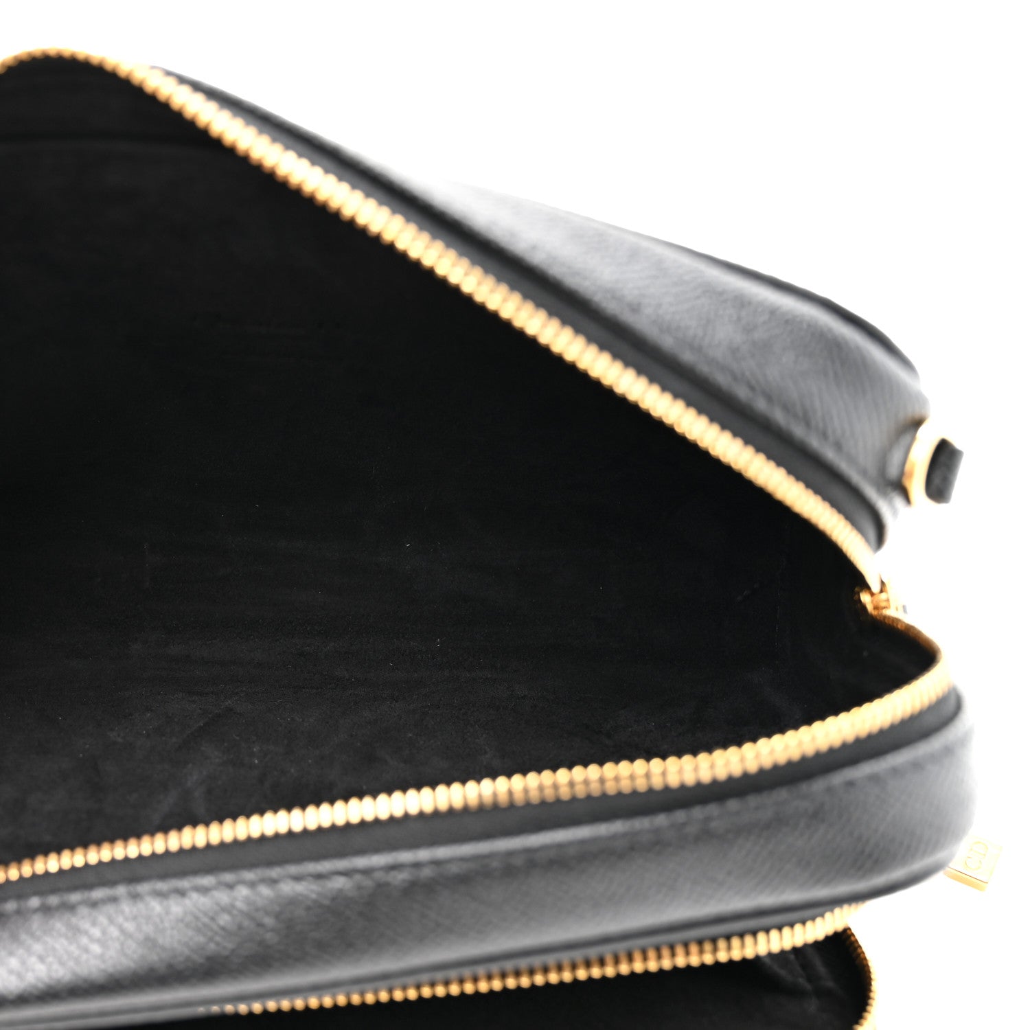 Christian Dior Grained Calfskin Caro Double Pouch Black 6 of 11