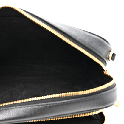 Christian Dior Grained Calfskin Caro Double Pouch Black 6 of 11
