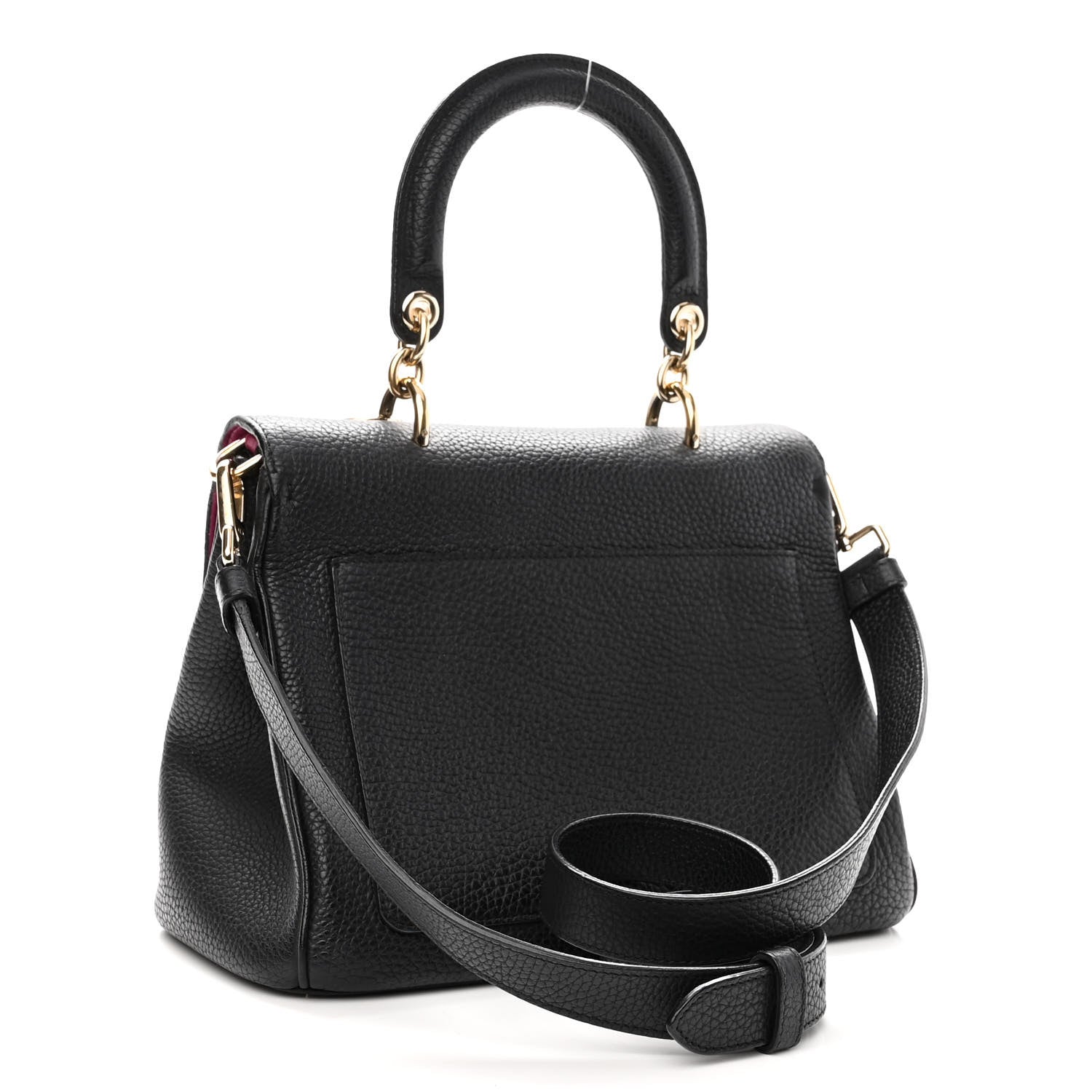 Christian Dior Bullcalf Small Be Dior Flap Black Fraise 3 of 10