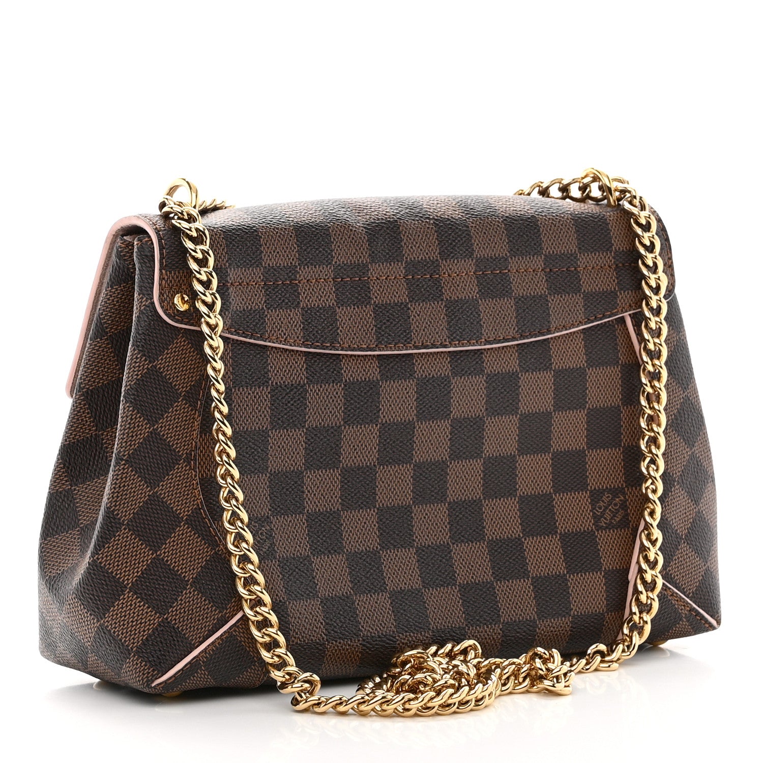 Louis Vuitton LOUIS VUITTON Damier Ebene Caissa Clutch Rose Ballerine 3 of 10