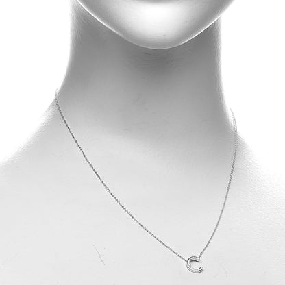 Tiffany Platinum Diamond Letters C Pendant Necklace 2 of 6