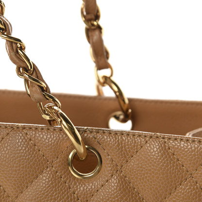 Chanel Caviar Quilted Grand Shopping Tote GST Beige 8 of 14