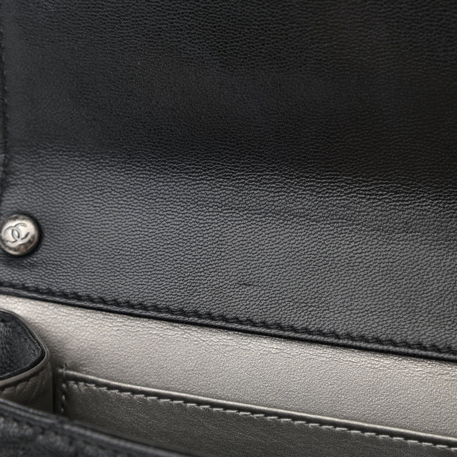 Chanel Goatskin Quilted Acrylic Beads Flap Black 12 of 13