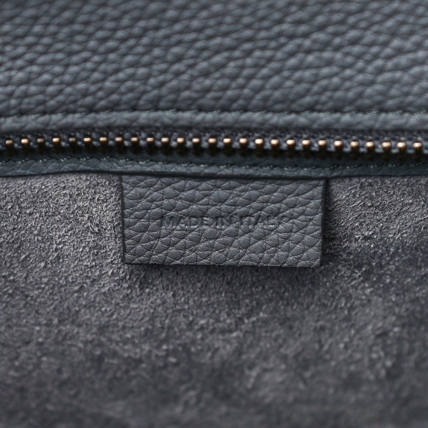 Baby Drummed Calfskin Nano Luggage Kohl
