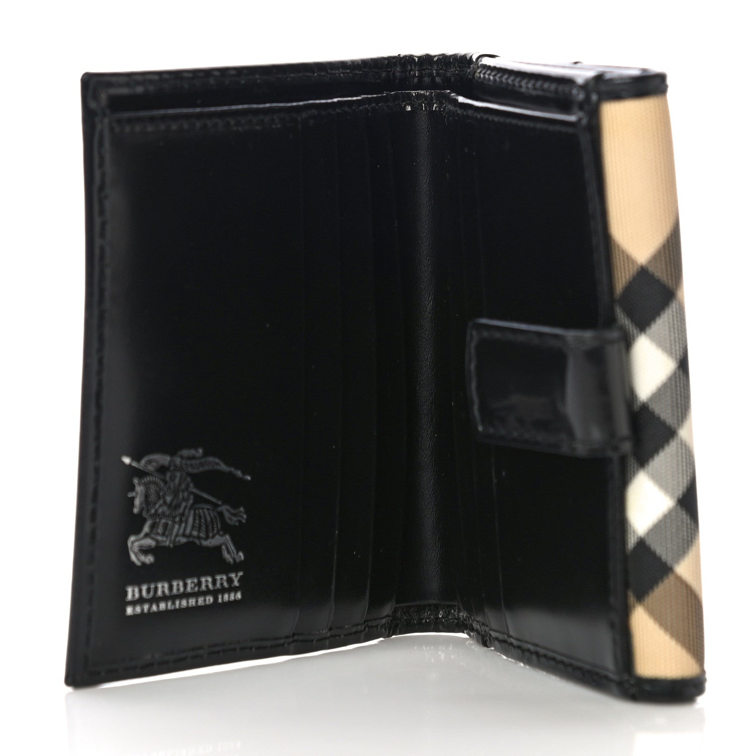 Burberry Nova Check Compact Wallet Black 5 of 12