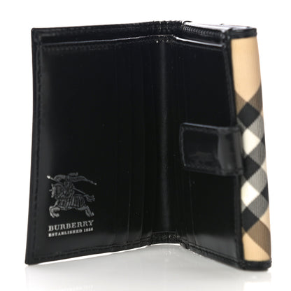 Burberry Nova Check Compact Wallet Black 5 of 12