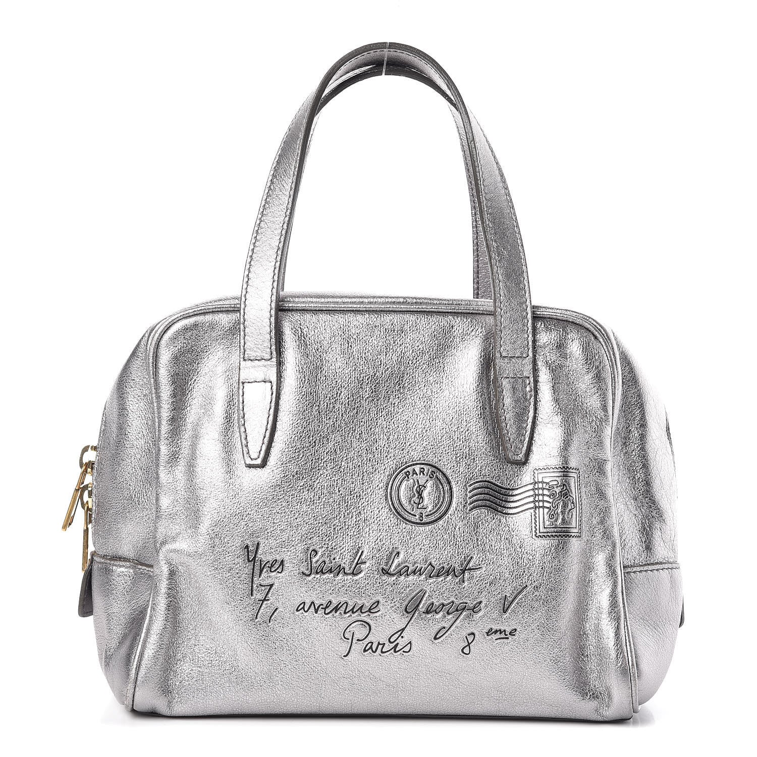 Saint Laurent Metallic Calfskin Y-Mail Mini Bag Silver 1 of 11