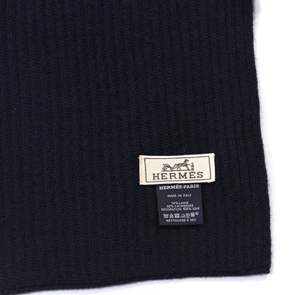 Hermes Wool Cashmere City Pocket Muffler Marine 3 of 5