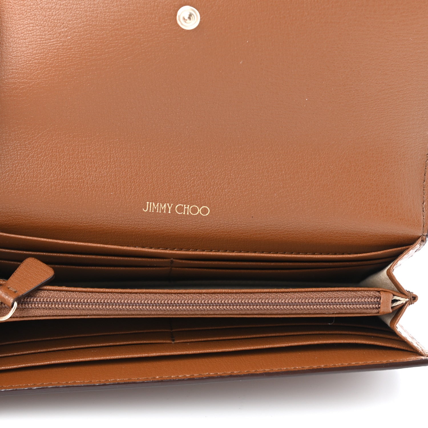 Jimmy Choo Calfskin Martina Continental Wallet Brown 5 of 8