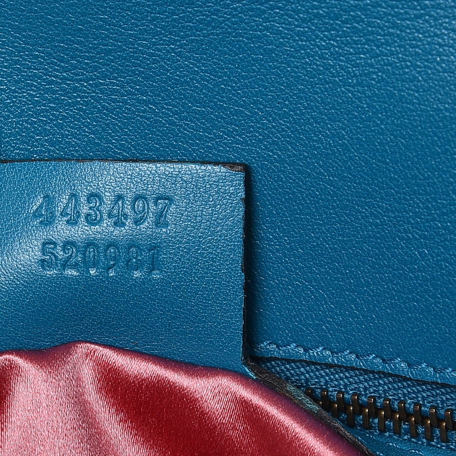 Gucci Velvet Matelasse Small GG Marmont Shoulder Bag Pavone Cyan 8 of 8