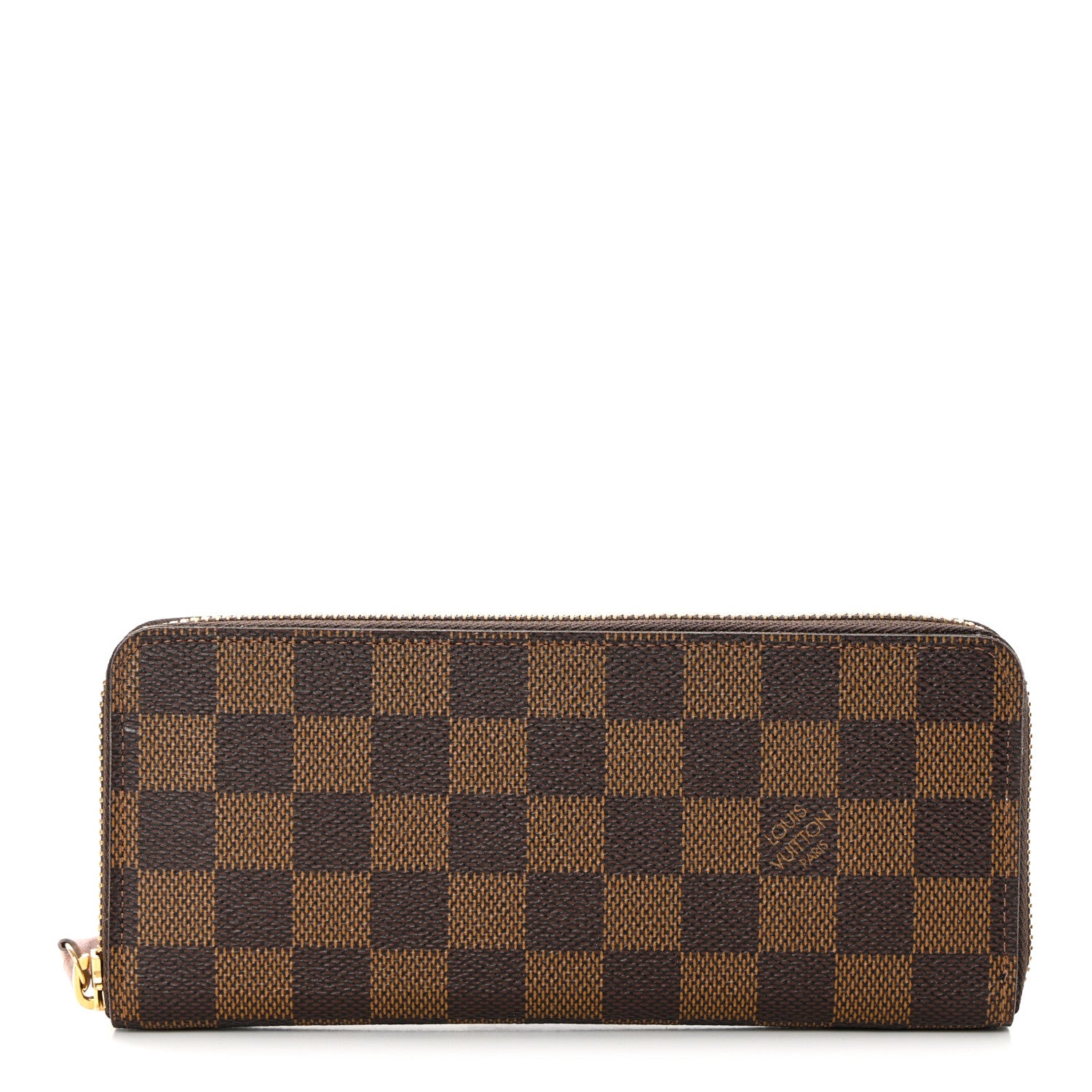 Louis Vuitton Damier Ebene Clemence Wallet Rose Ballerine 1 of 13