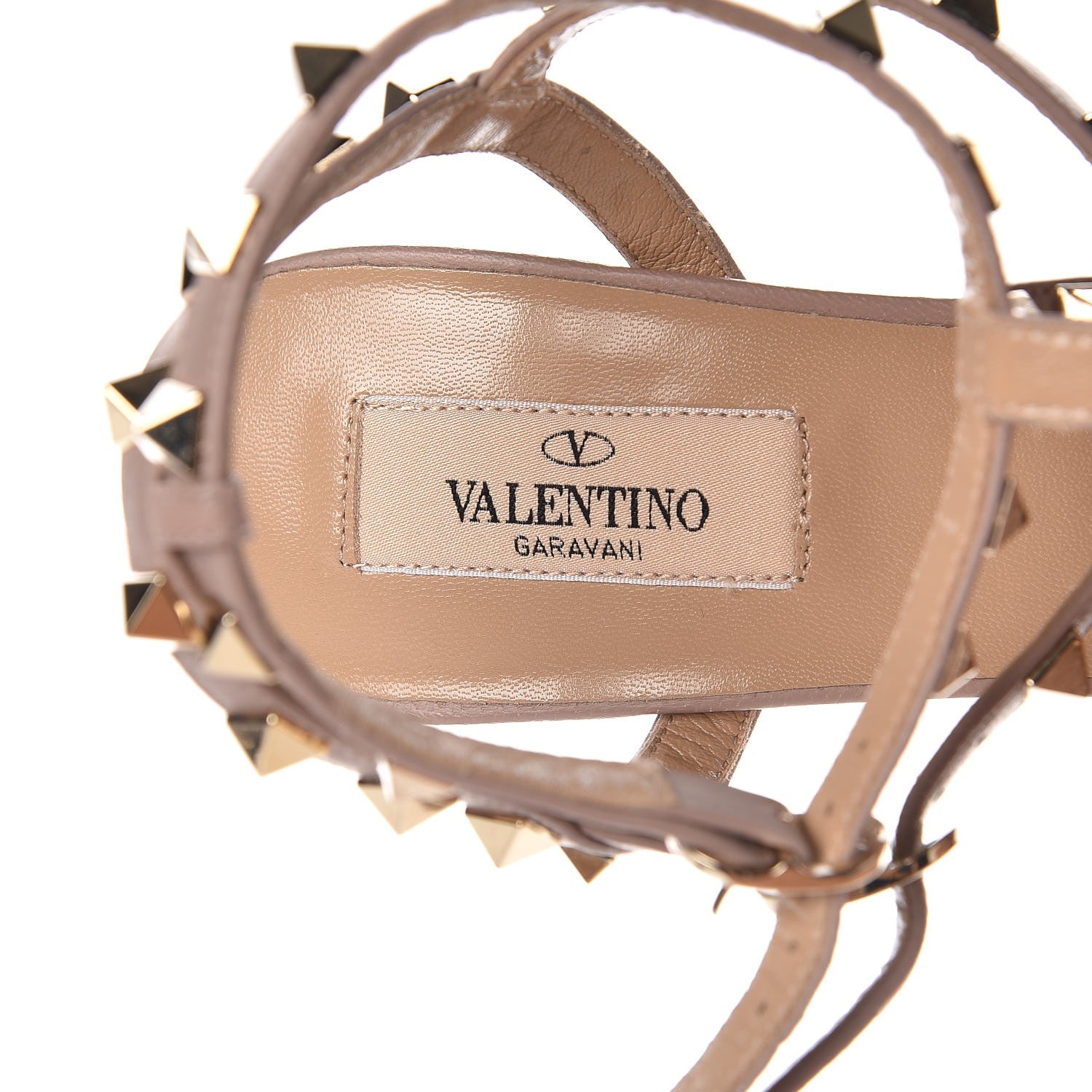 Valentino Garavani Calfskin Nappa Rockstud Ankle Strap 65mm Pumps 38.5 Light Sapphire Poudre 7 of 8