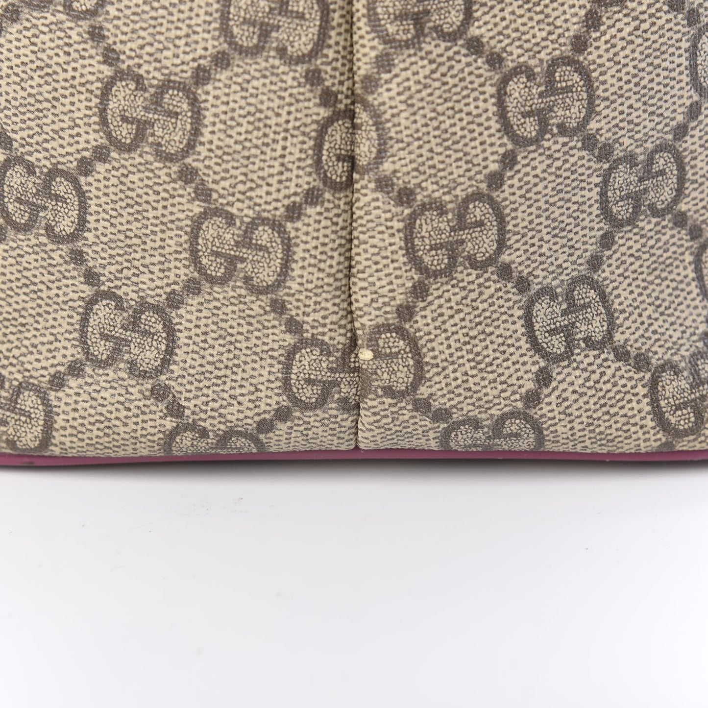 GG Supreme Monogram Medium Zippered Tote Beige New Rosette