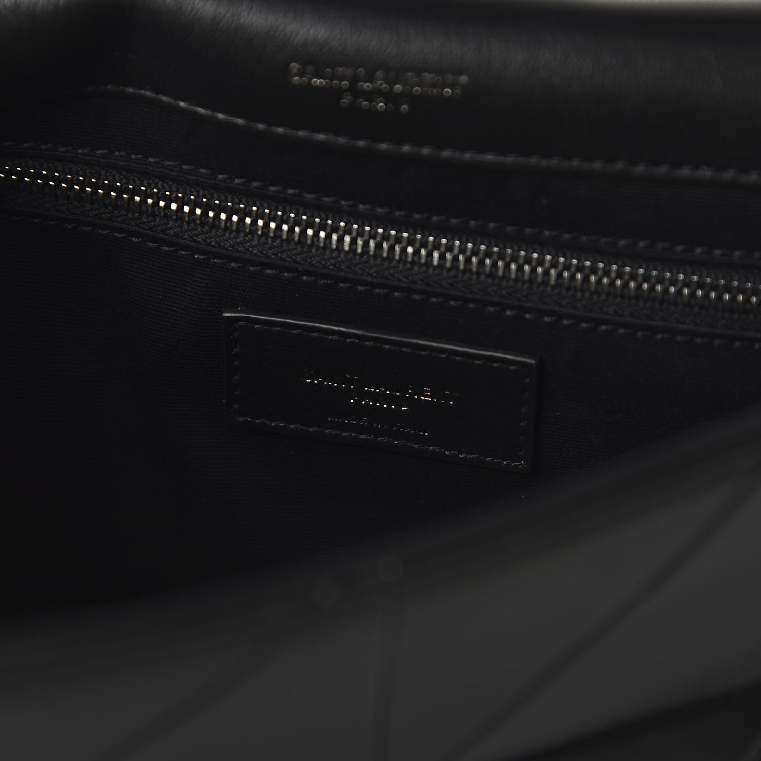 Saint Laurent Lambskin Patchwork Micro Stud Monogram Medium Jamie Baguette Black 8 of 9