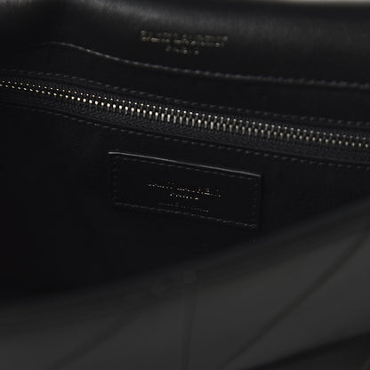 Saint Laurent Lambskin Patchwork Micro Stud Monogram Medium Jamie Baguette Black 8 of 9